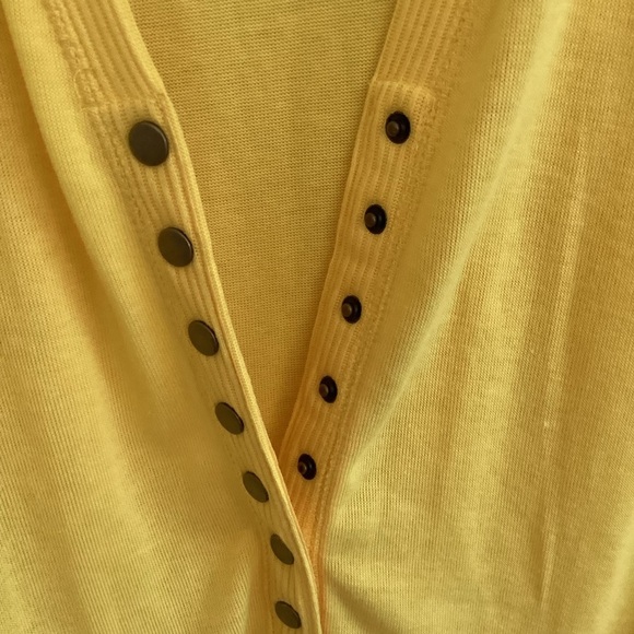 Dandelion Yellow  Snap Up V-neck Cardigan - Picture 4 of 7